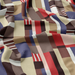 Printed Viscose WINA Brown / Red